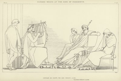 Ulysses Weeps at the Song of Demodocus by John Flaxman